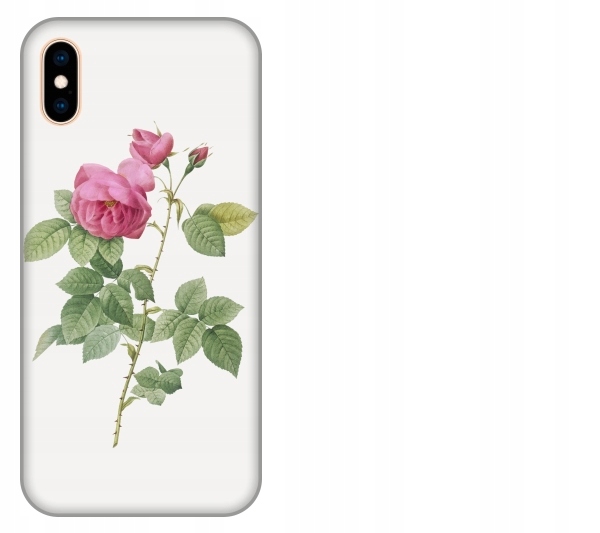 

Etui pokrowiec iPhone Xs Max Kwiat rózowy akwarela