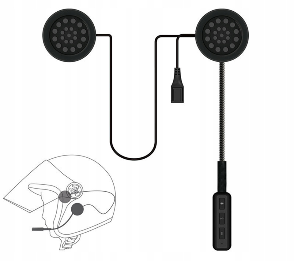 SŁUCHAWKI BT8.0 BLUETOOTH kask MOTOCYKL do kasku