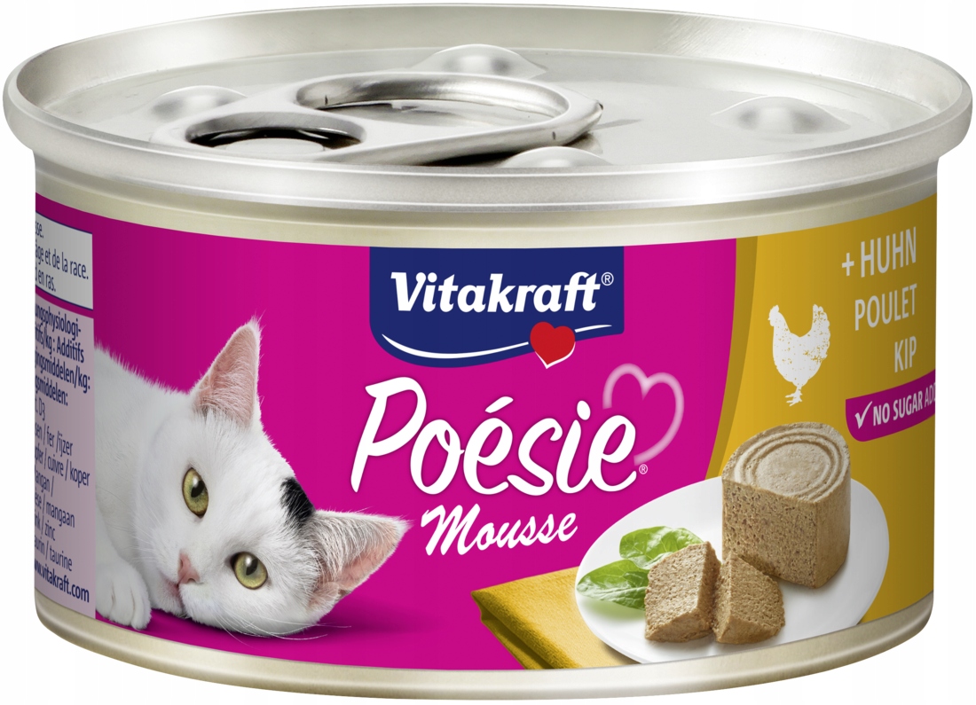 Levně 5x Vitakraft Poesie Mousse kuřecí 85 g mokré krmivo pro kočky