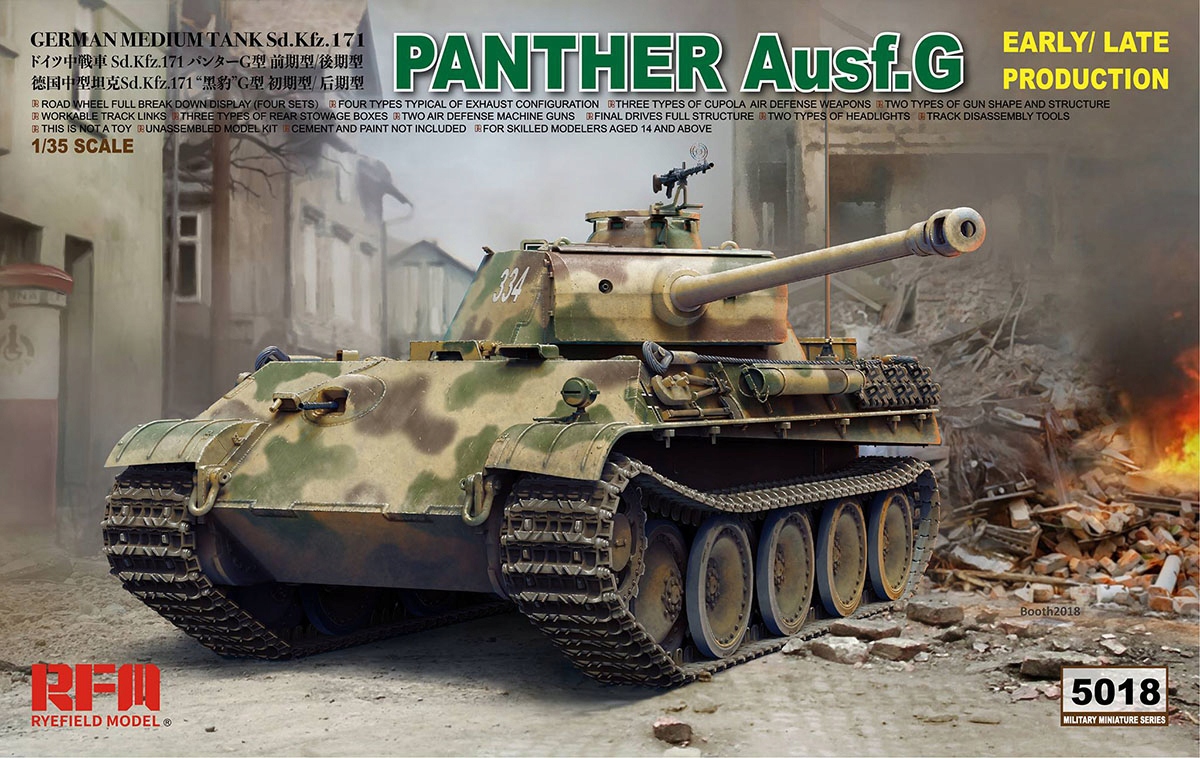 Tank PzKpfw V Panther Ausf.G model RM-5018 Rfm