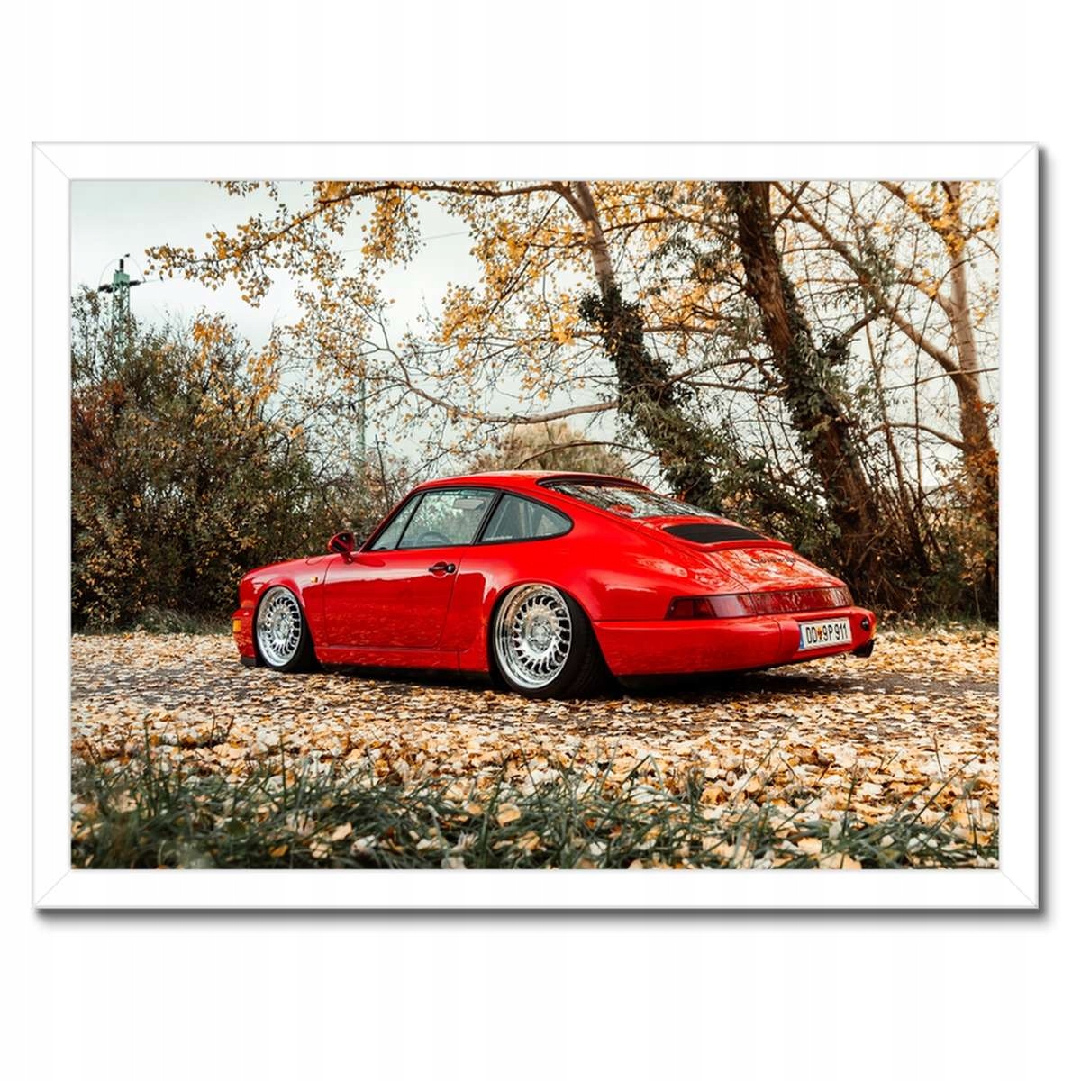 Plakáty v rámu 40x30 Červené Porsche Auto