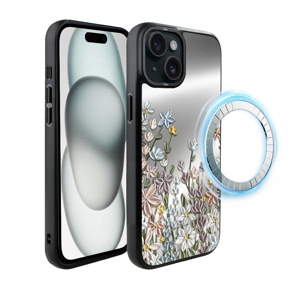 Pouzdro pro iPhone 15 Plus Ibizu DropGuard Matt s MagSafe, Jarní louka