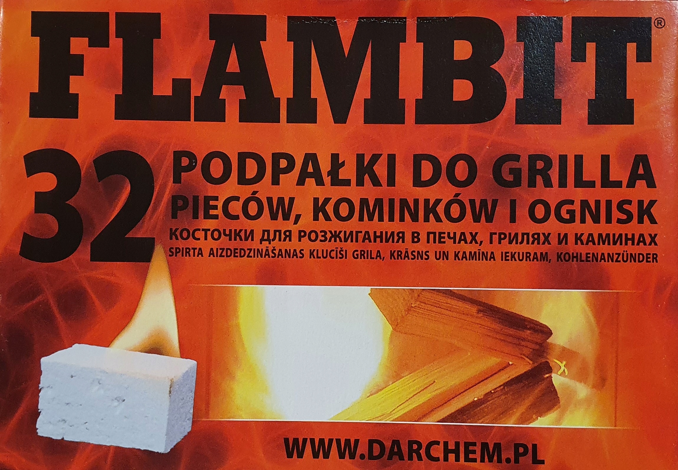 ROZPAŁKA PODPAŁKA DO GRILLA KOMINKÓW PIECÓW OGNISKA BIAŁA 32 KOSTKI WYDAJNA