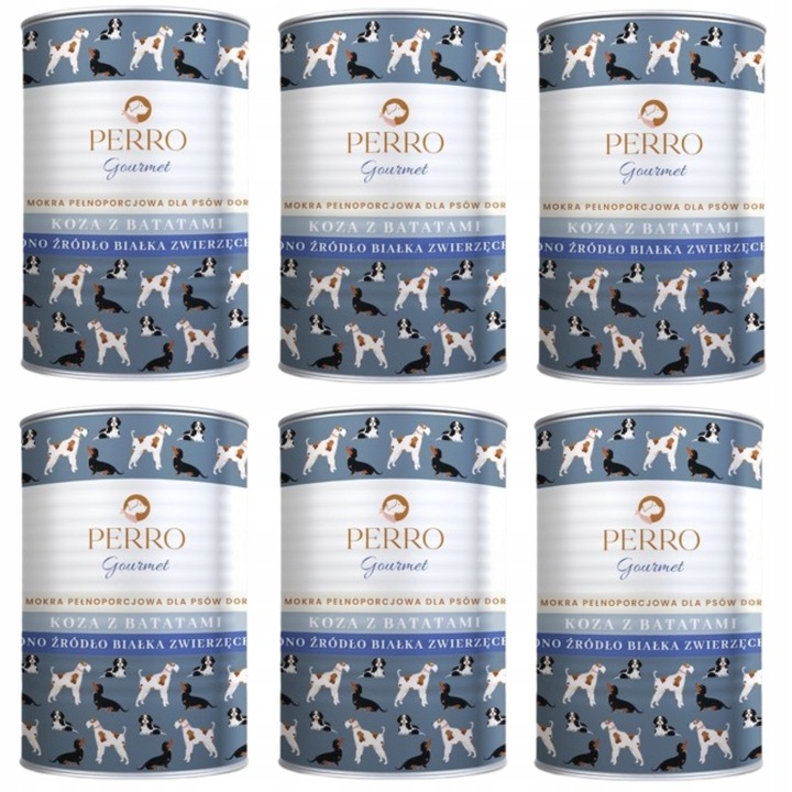 Levně Perro Gourmet Monoproteinové Krmivo Vlhká koza s batáty 6x400 g
