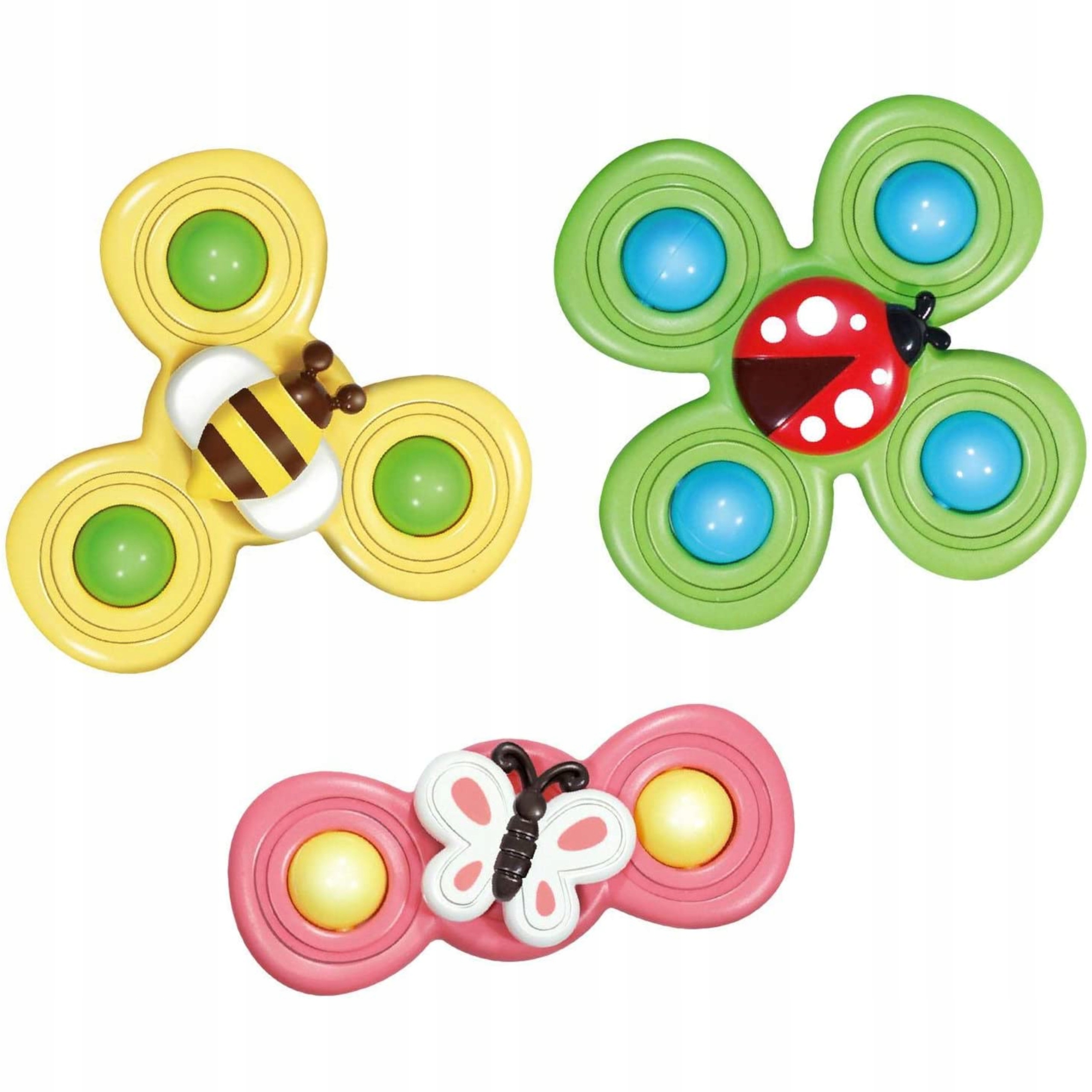 3 przyssawki sensoryczne grzechotka spinner 26-07A Marka Luxma