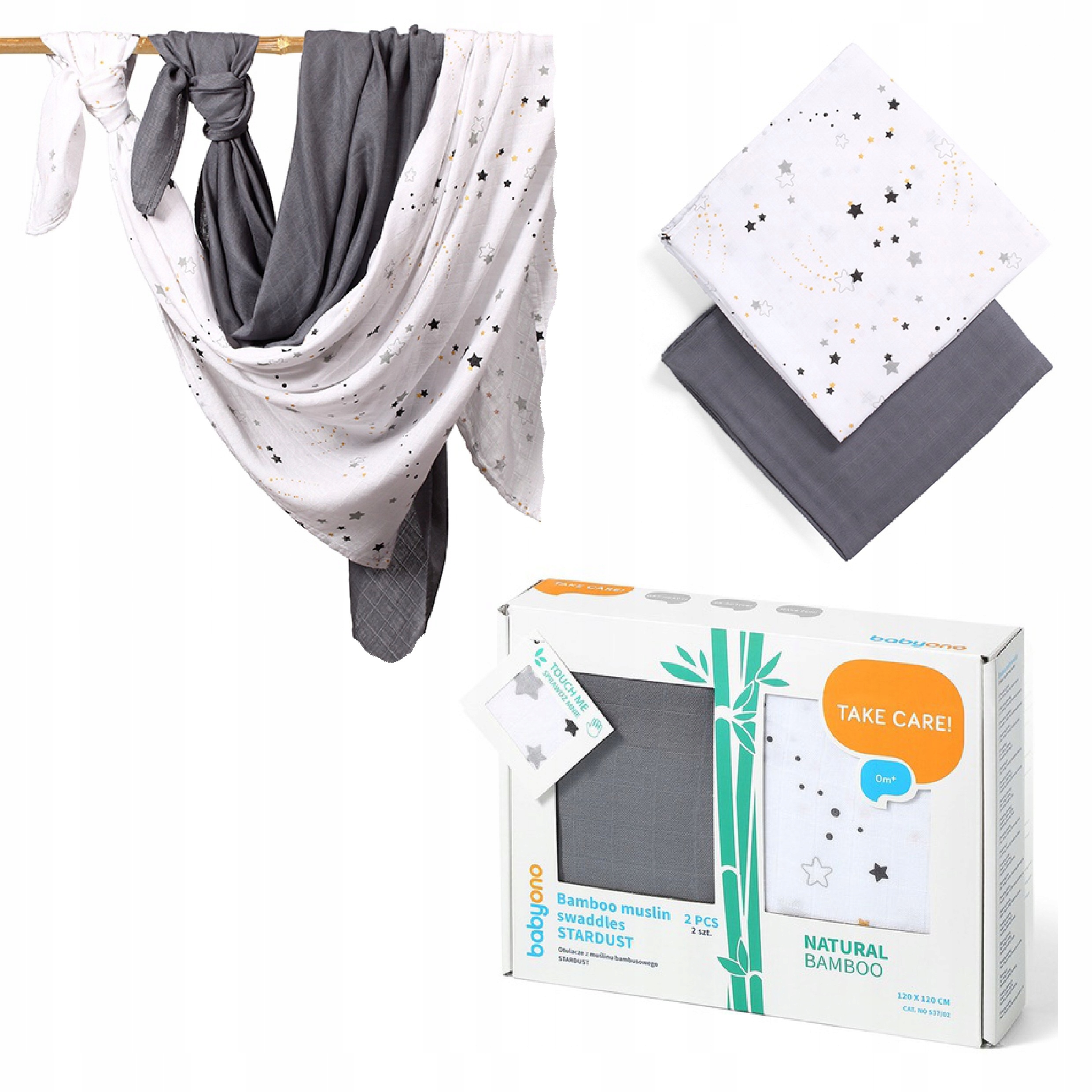 

Otulacz dla niemowląt muslin bamboo 120x120 2pak