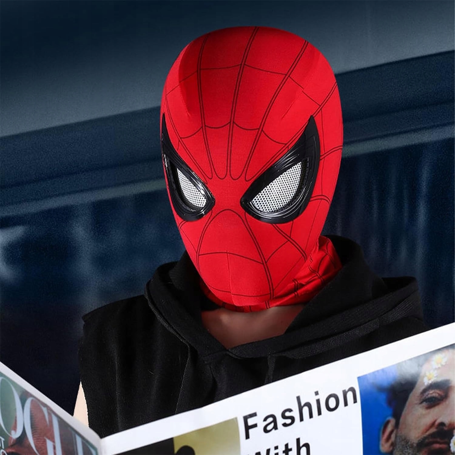SPIDERMAN MASKA OCZY SĄ RUCHOME SUPER HERO MASKA COSPLAY DZIECI/DOROSŁYCH Materiał tkanina