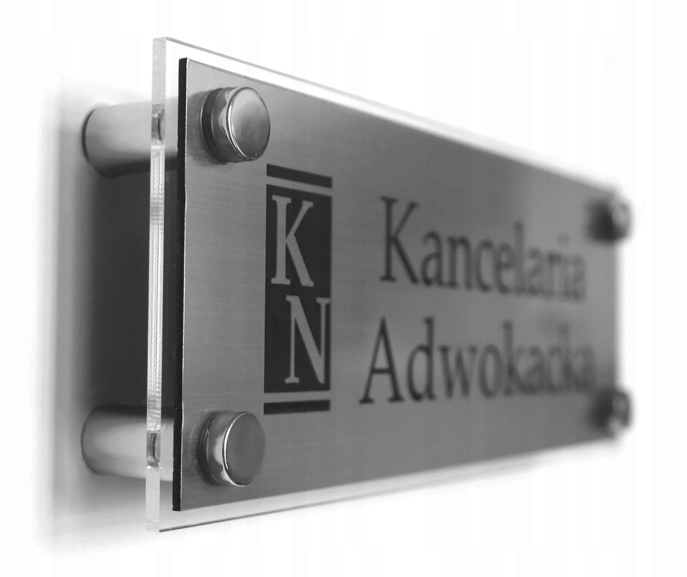 TABLICZKA KANCELARIA ADWOKACKA + DYSTANSE 20x7cm