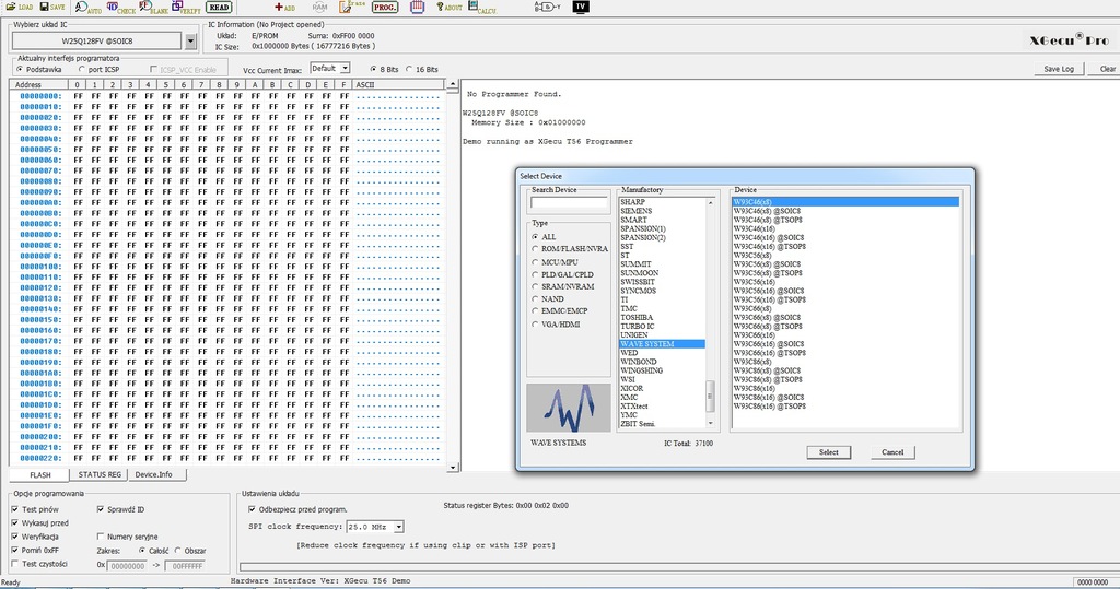 PROGRAMATOR UNIWERSALNY T48 TL866-3G 25 adapterów Stan opakowania oryginalne