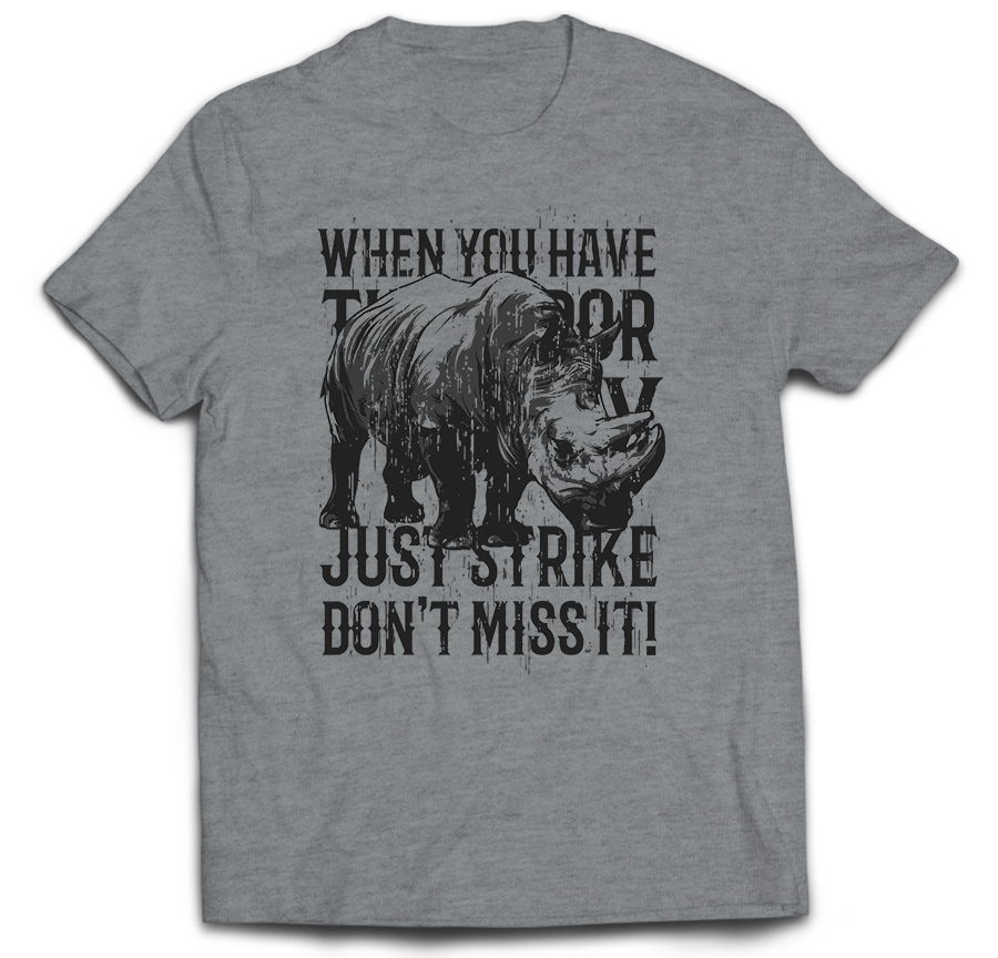 

Tshirt Nosorożec Rhino Róg Horn Ssak Mammal M