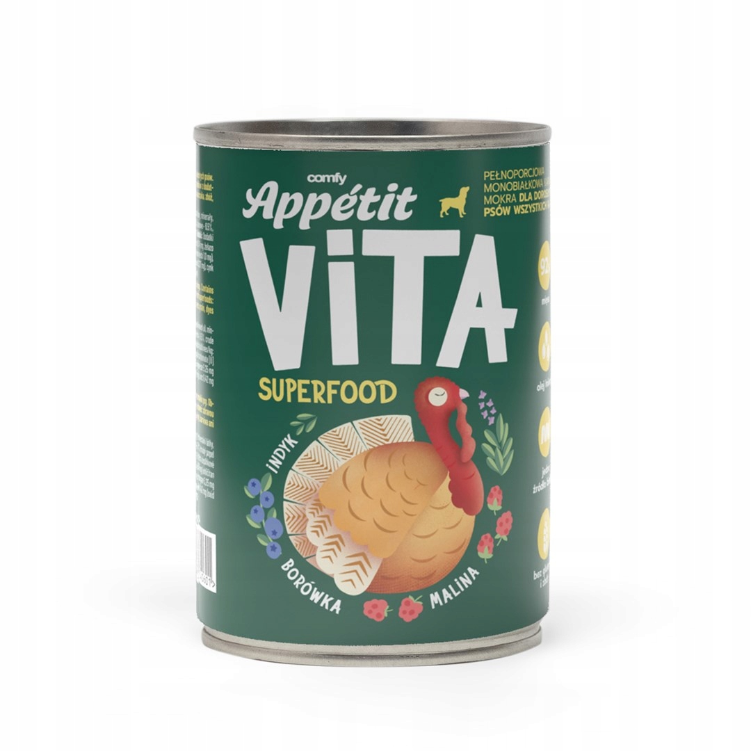 Levně Comfy Appetit Vita monoproteinové krmivo pro dospělé psy s krůtím masem, 12 x 400 g