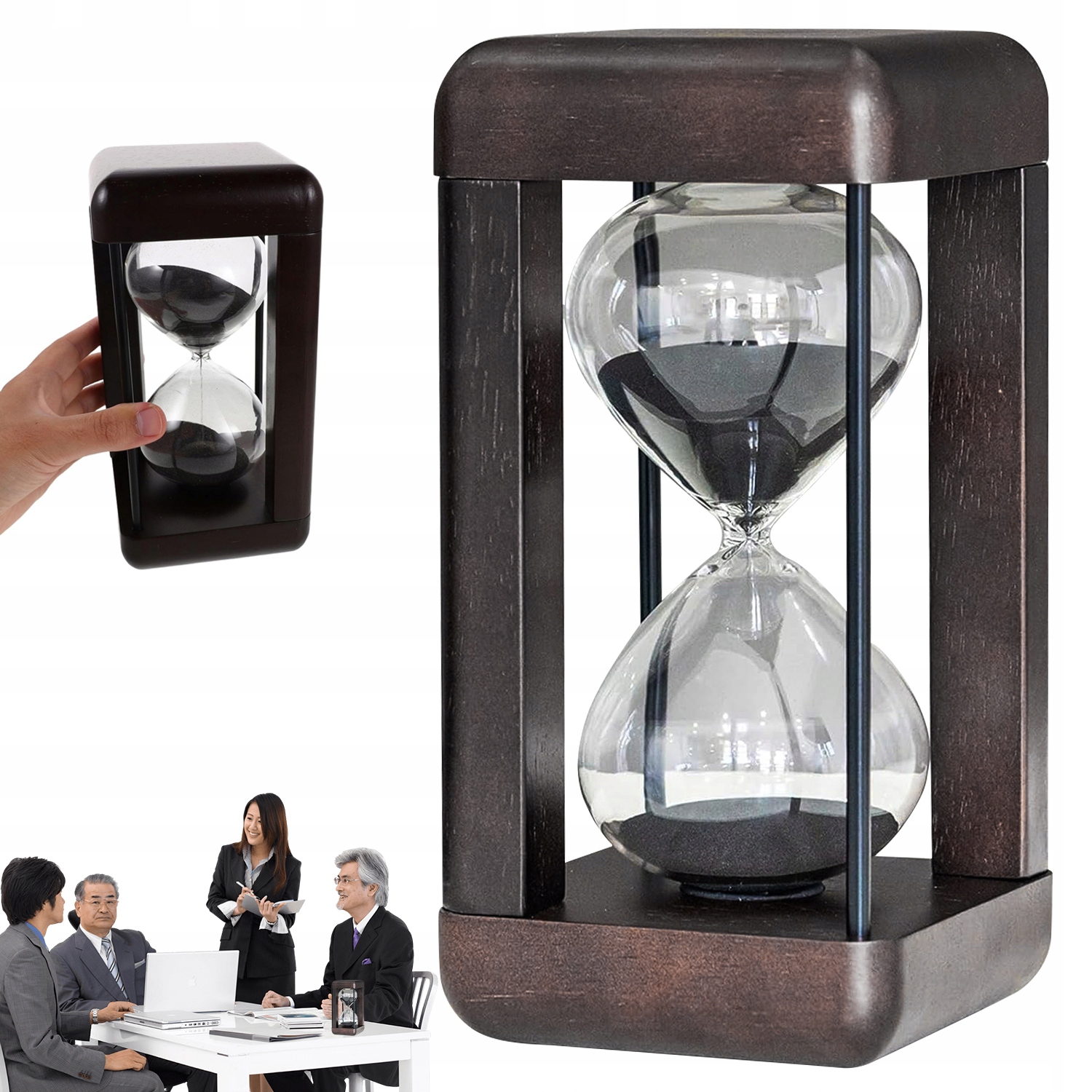 Přesýpací Hodiny Dřevěné 60 Minut Dekorace Obývacího Pokoje Ložnice Vysoká Kvalita