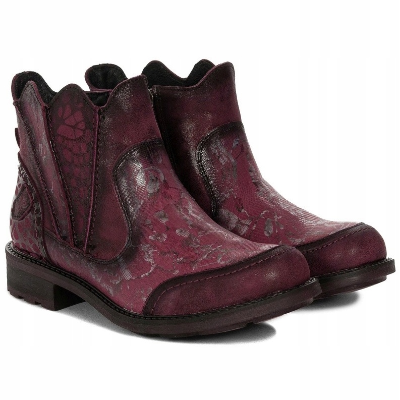 Dámské kotníkové boty Maciejka 07006-23/00-8 Bordo vínová Kůže Vel. 39