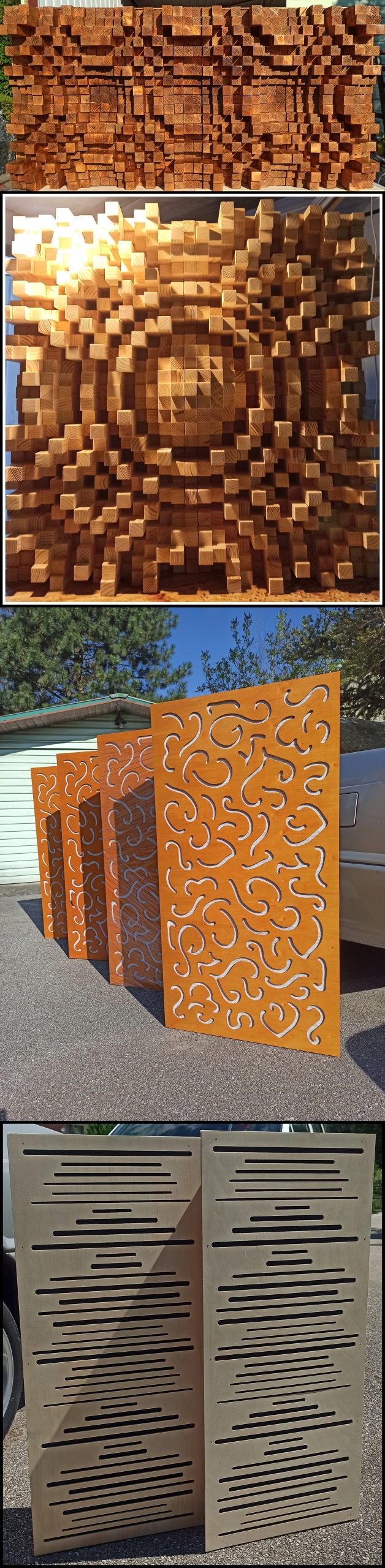 Panel 50 x 50 Akustyczny Dekoracyjny Drewniany Szerokość produktu 50 cm