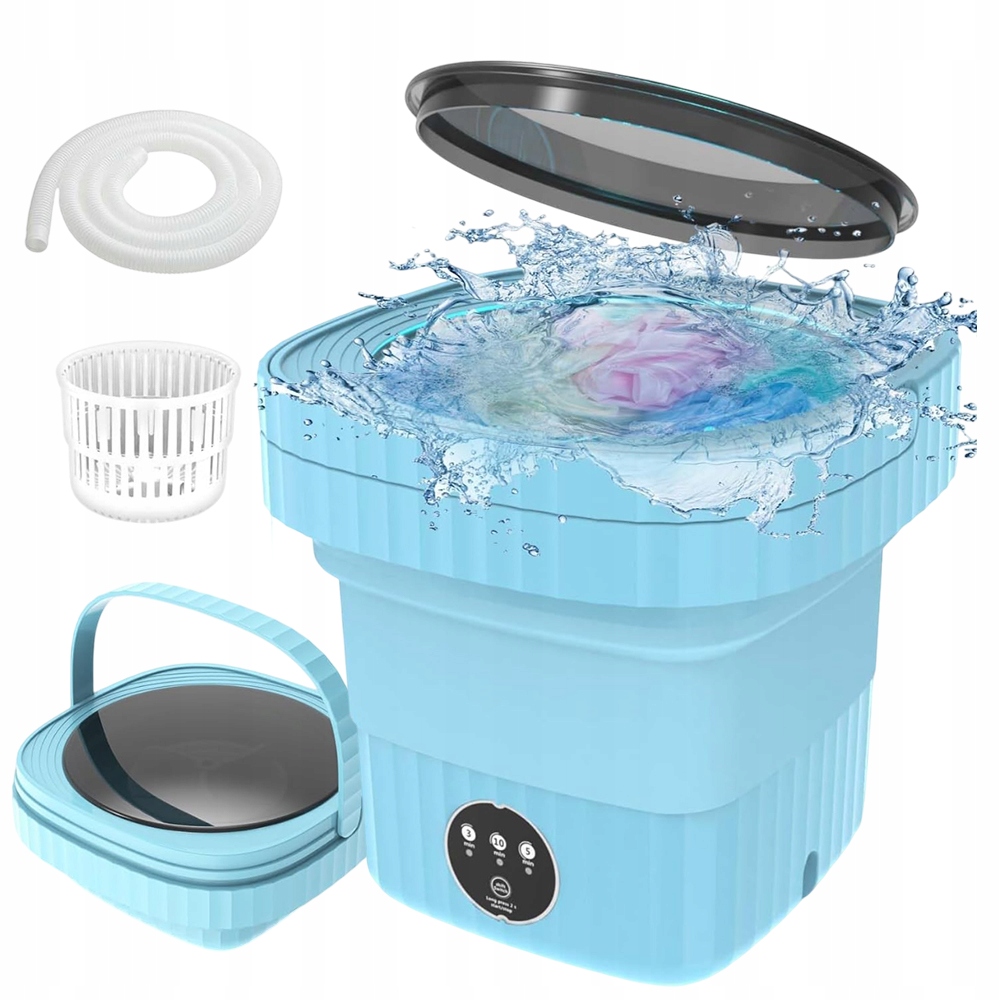 Mini Pralka Przenośna Mała Składana Pralka Podróżna Do Ubrań I Bielizny 7L