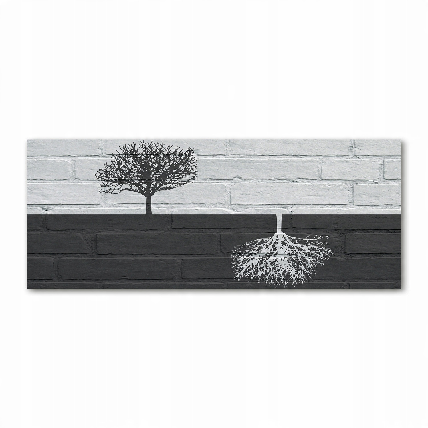 

Foto obraz akryl zdjęcie Drzewa na murze 125x50 cm