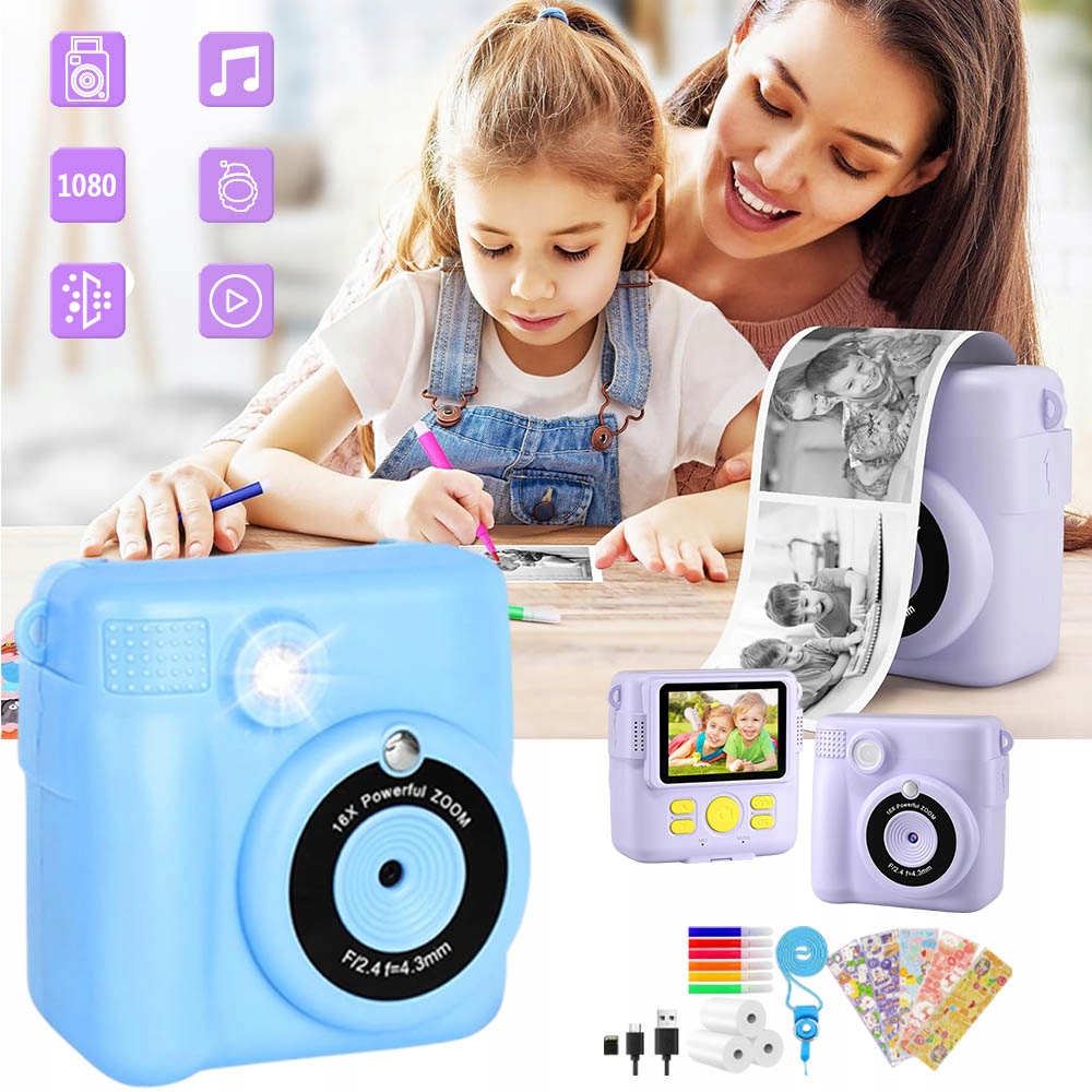 Okamžitý Fotoaparát Pro Děti, Digitální Fotoaparát, 2,4" Selfie Kamera
