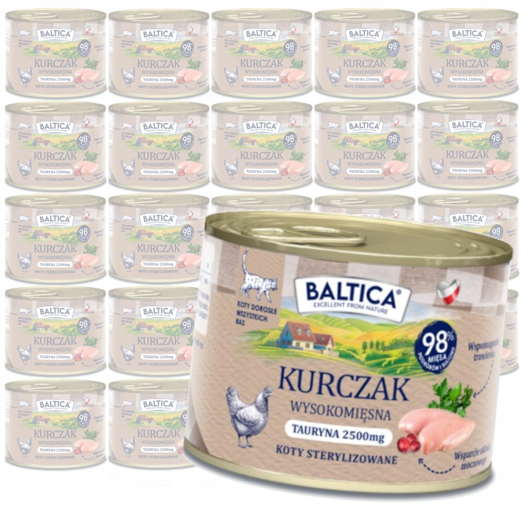 Levně Baltica Chutě regionů Kuře 24x185g Vlhké Krmivo pro sterilizované kočky