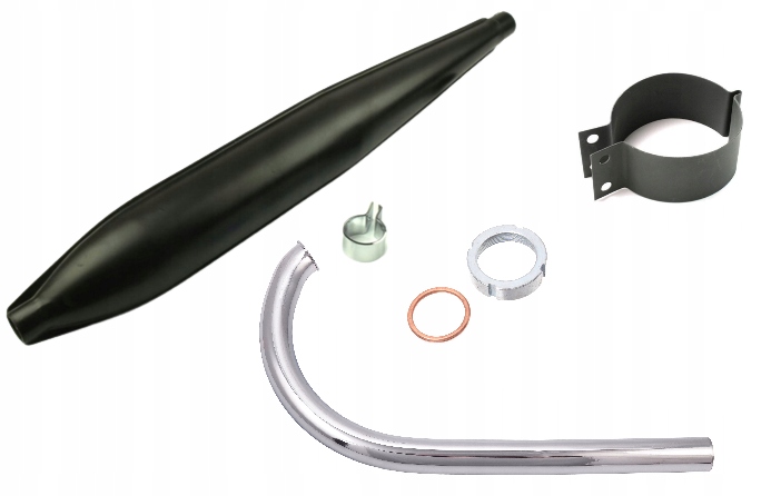 Nový Polský Set Výfuková Sada Tlumič Wsk 125 B1 Dvourámeček