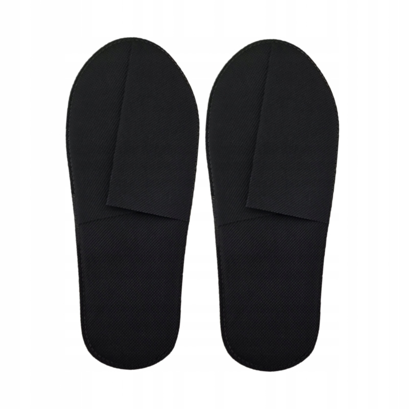 Hotelové papuče standard papuče na jedno použití vyrobené z netkané žabky, černé, 50 párů