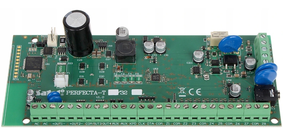 Alarmová ústredňa Perfecta, maximálne 32 drôtových detektorov Grade 2 Satel