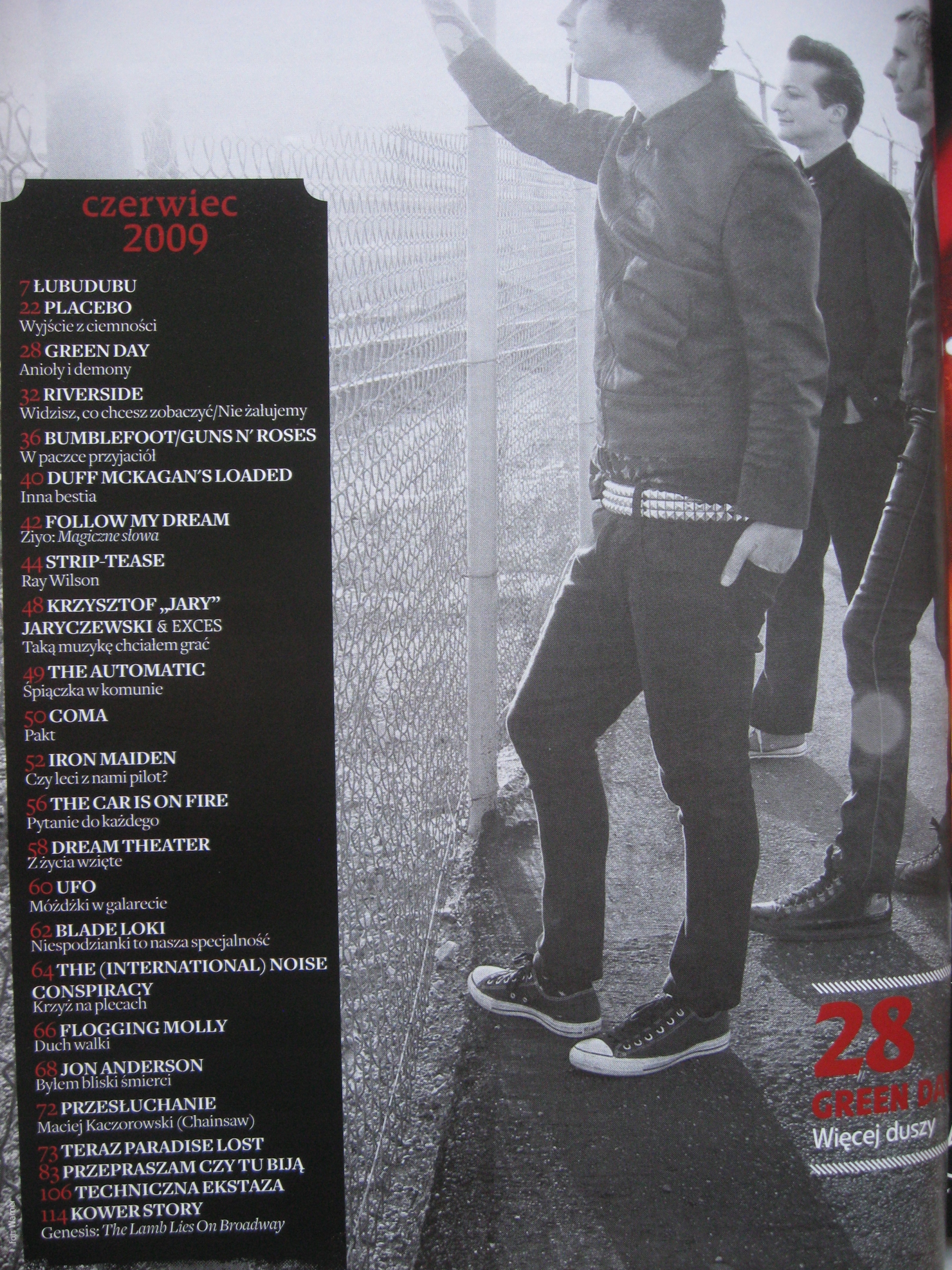 TERAZ ROCK Placebo, IRON MAIDEN, Green Day, Coma - 6/2009 Wydawnictwo Teraz Rock
