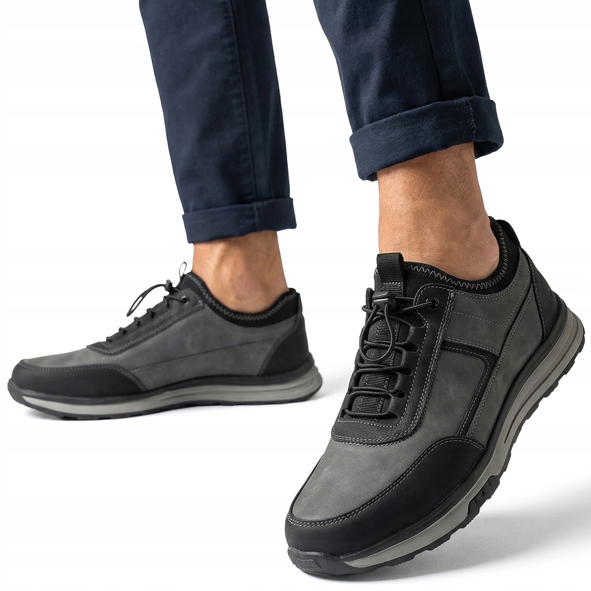 Polobotky tenisky kožené nazouvací měkké Pohodlné stabilní Wojtyłko 45