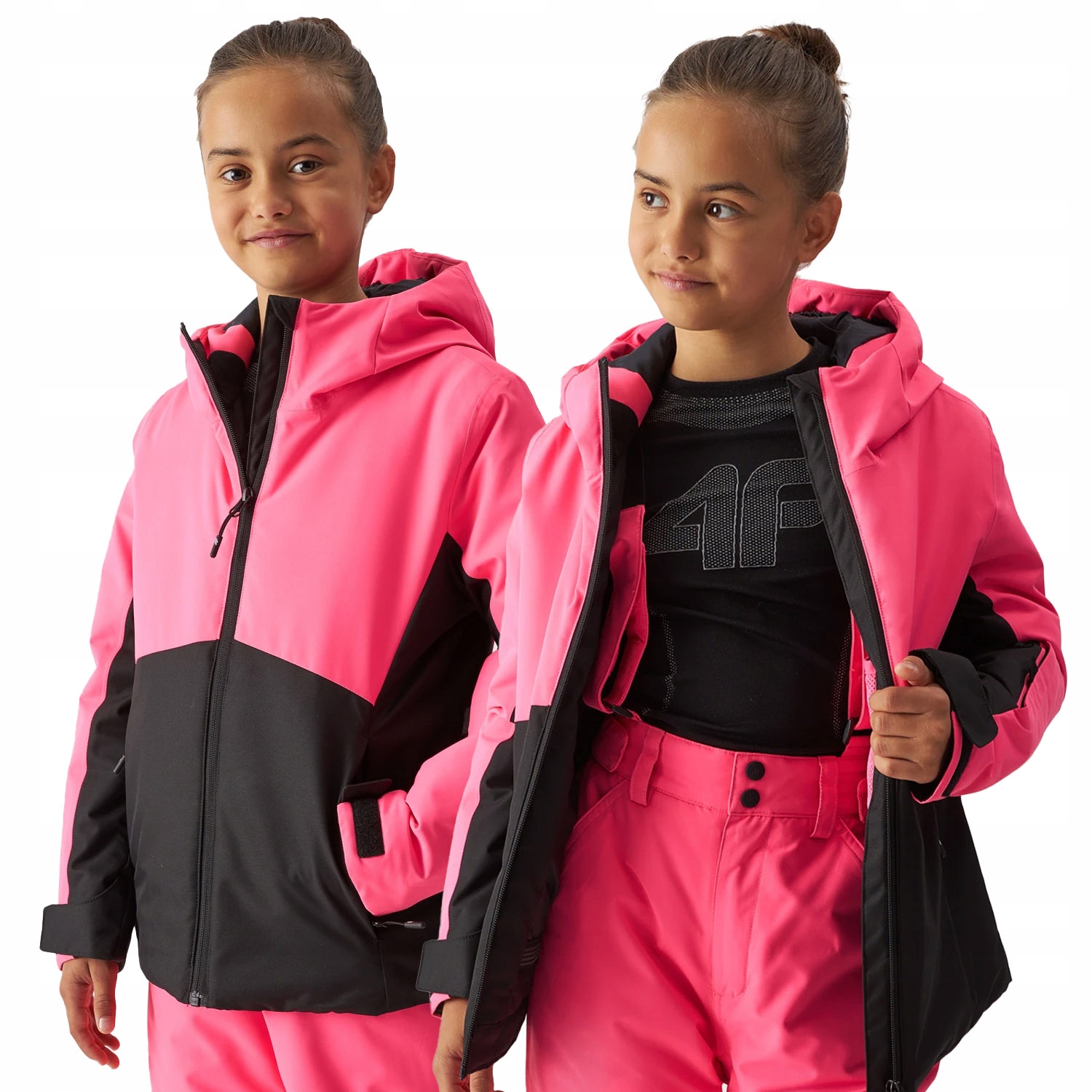 KURTKA ZIMOWA DZIEWCZĘCA 4F NARCIARSKA DZIECIĘCA Z KAPTUREM AW23F292 Marka 4F