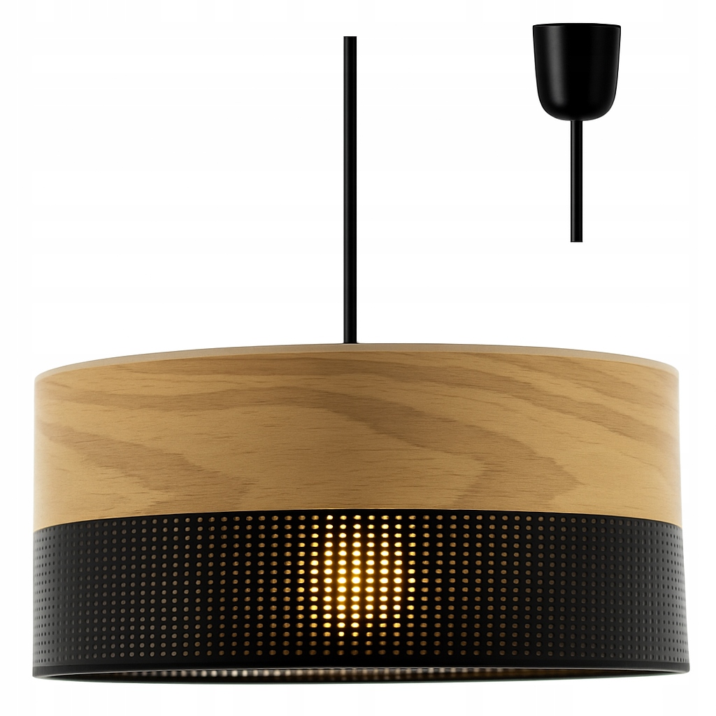 LAMPA WISZĄCA POJEDYNCZA SUFITOWA ŻYRANDOL ABAŻUR LED