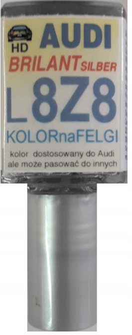 Zaprawka do rys 10ml Audi Vw Seat L8Z8 8Z8 Felgi Aluminiowe Brillantsilber
