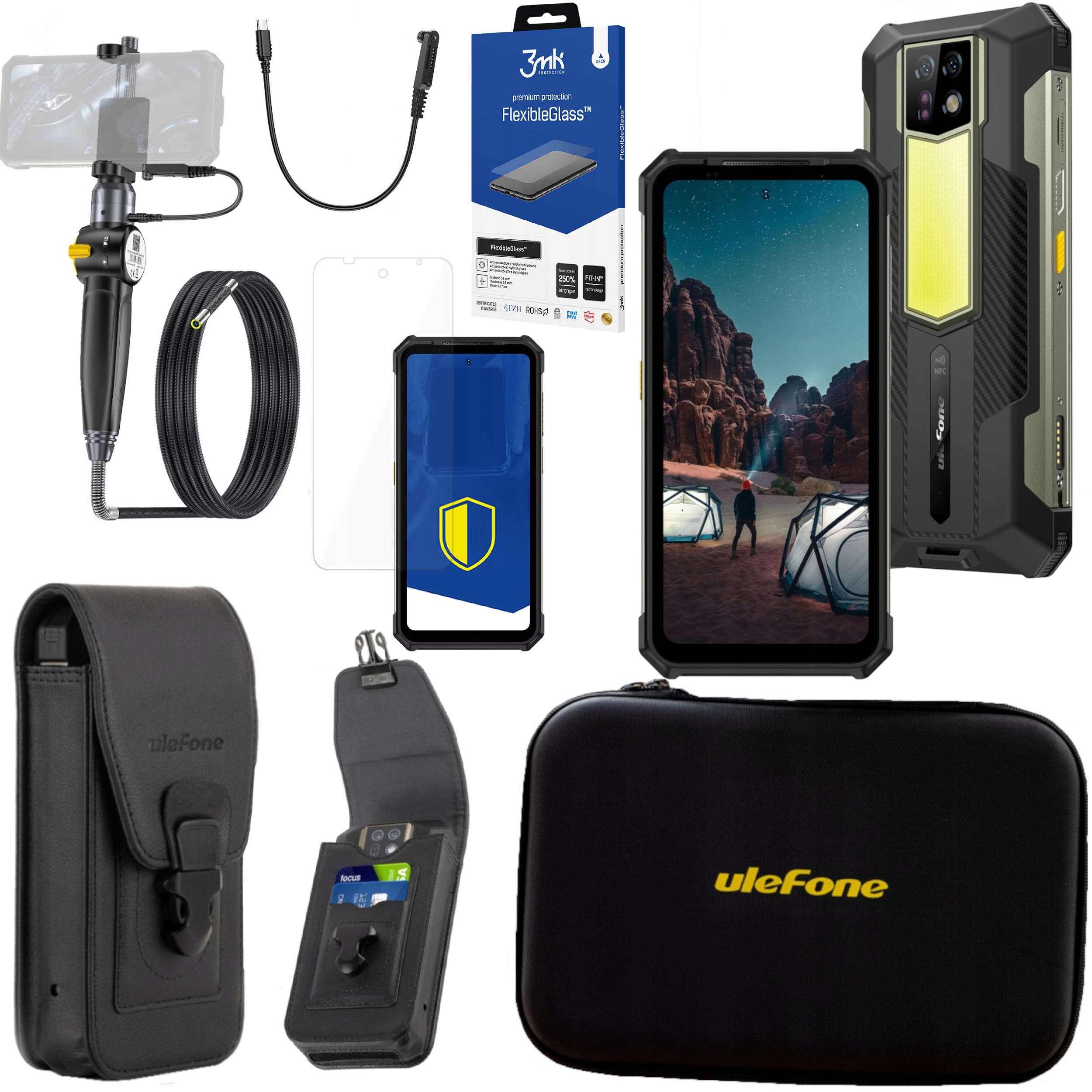 Ulefone Armor 24 Pancerny Smartfon 12/256GB 64MP Endoskop EC03 Etui Szkło