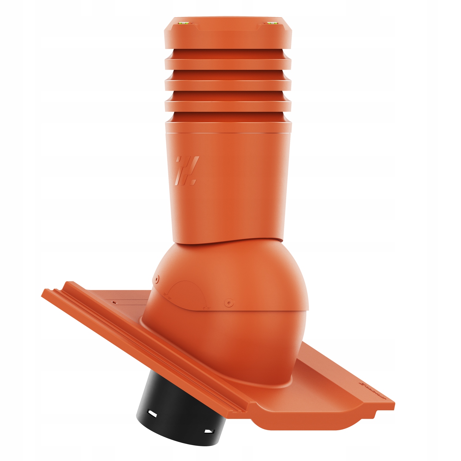 Větrací komín ECO125 střešní Creaton Kioto Červený Planar