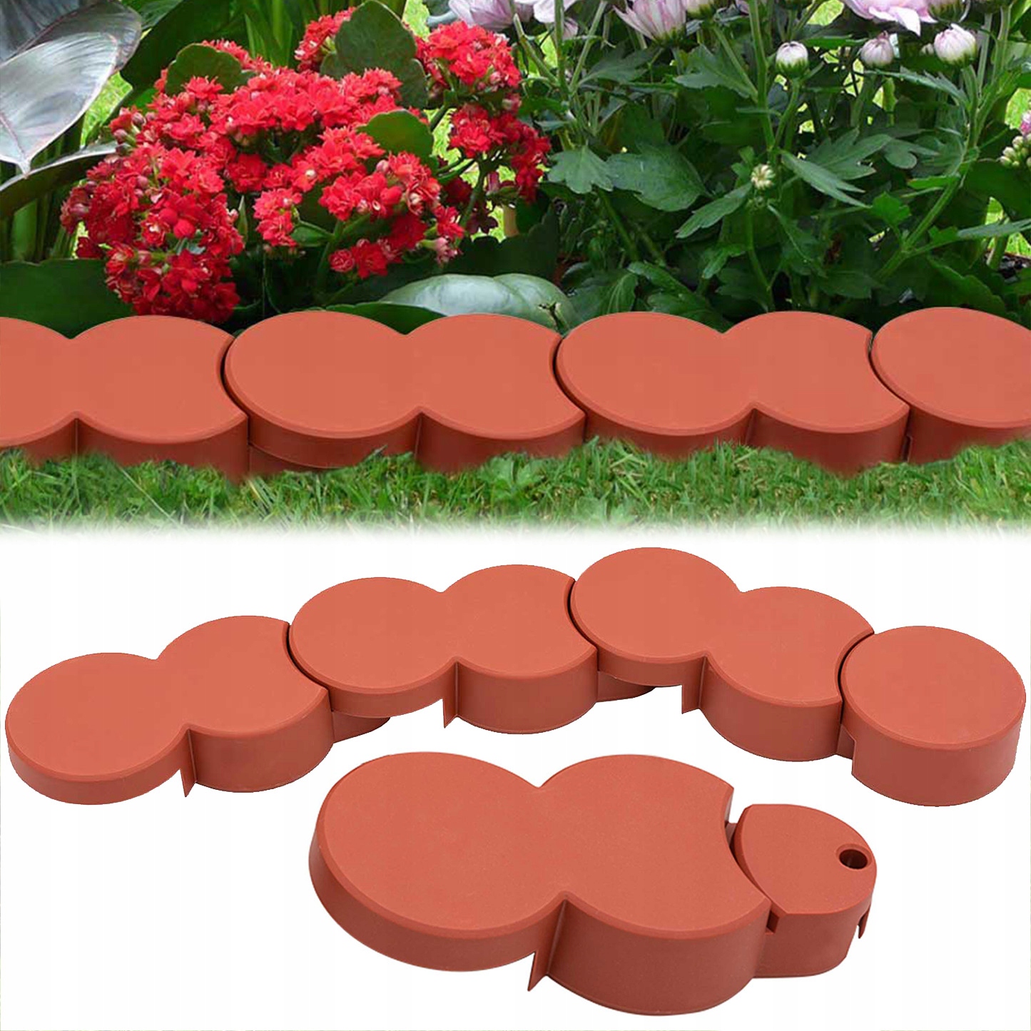 OBRZEŻE TRAWNIKOWE PALISADA 12 SZT 2 METRY KOLORY