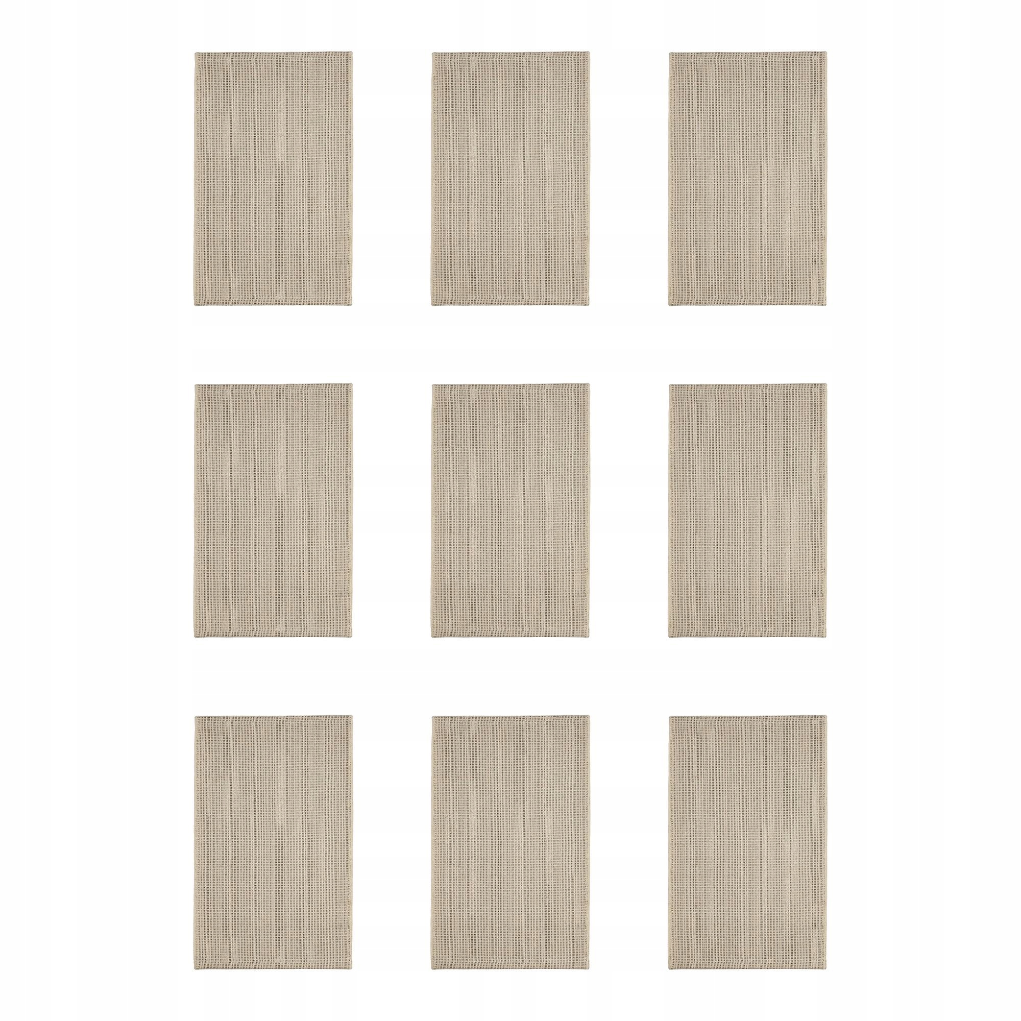 9 ks Koberec bavlněný 50x80 cm přírodní černý Tiphede