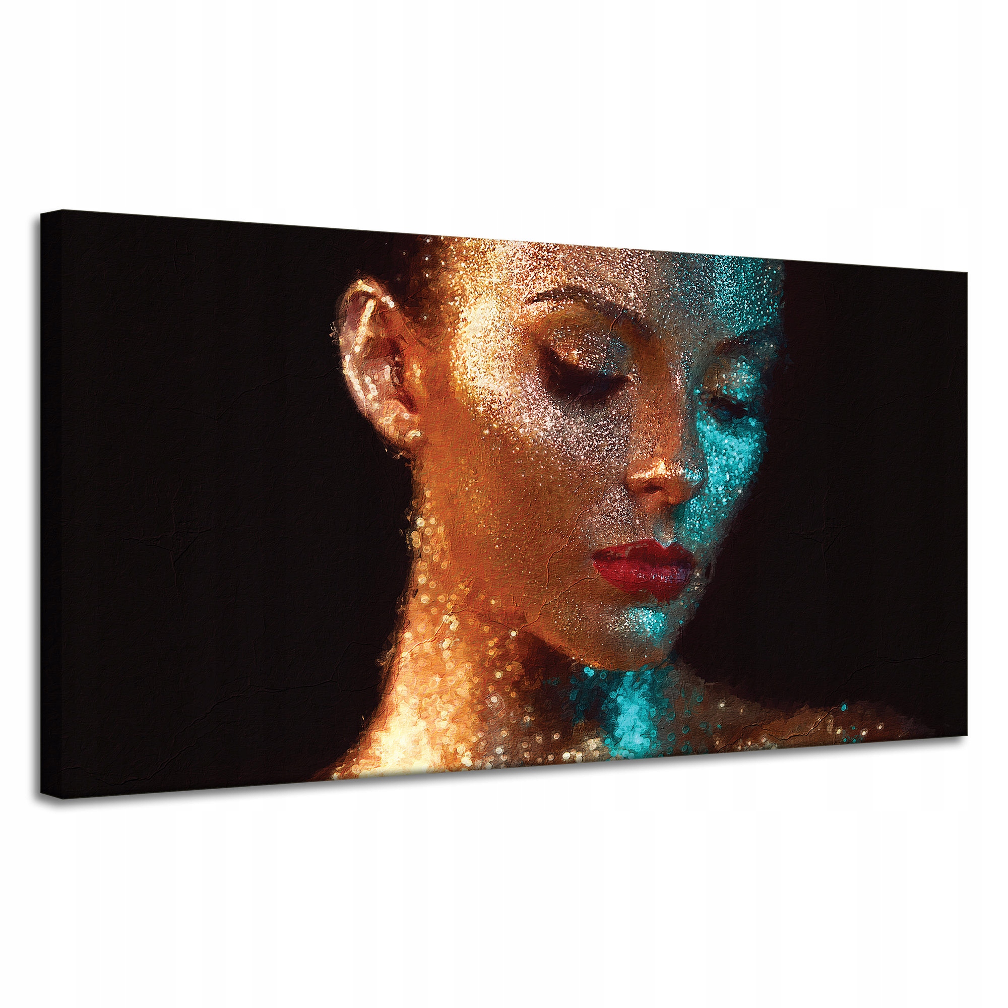 Obraz na plátně Zamyšlená žena Kapky vody 120x60 cm