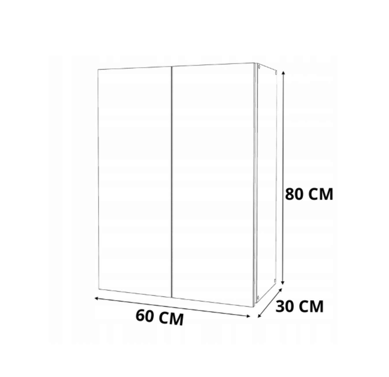 Szafka Łazienkowa Wisząca Czarna 60 CM Słupek Łazienkowy Szafka Nad Pralkę Szerokość mebla 60 cm