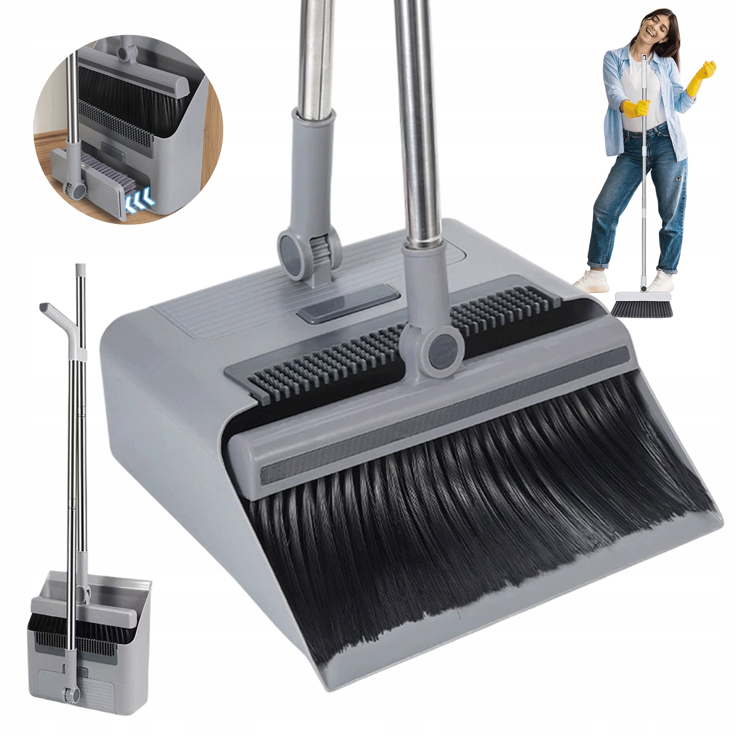 Sada Kartáče A Metly 3V1 Do Kuchyně Koupelny A Kolejí