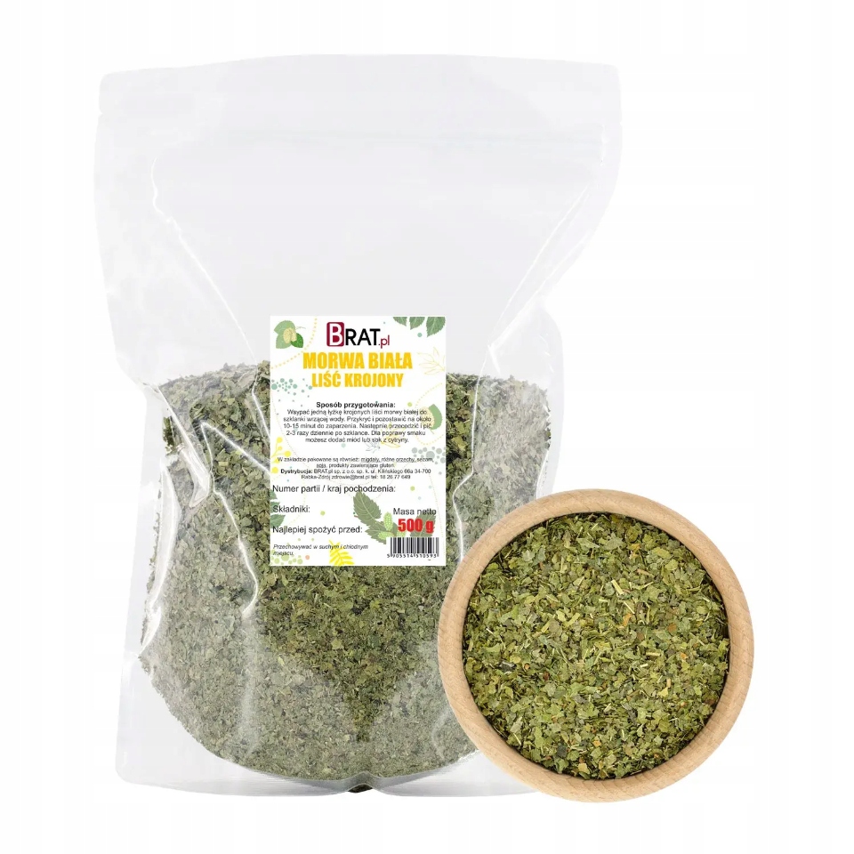 Moruše bílá – krájený list 500 g