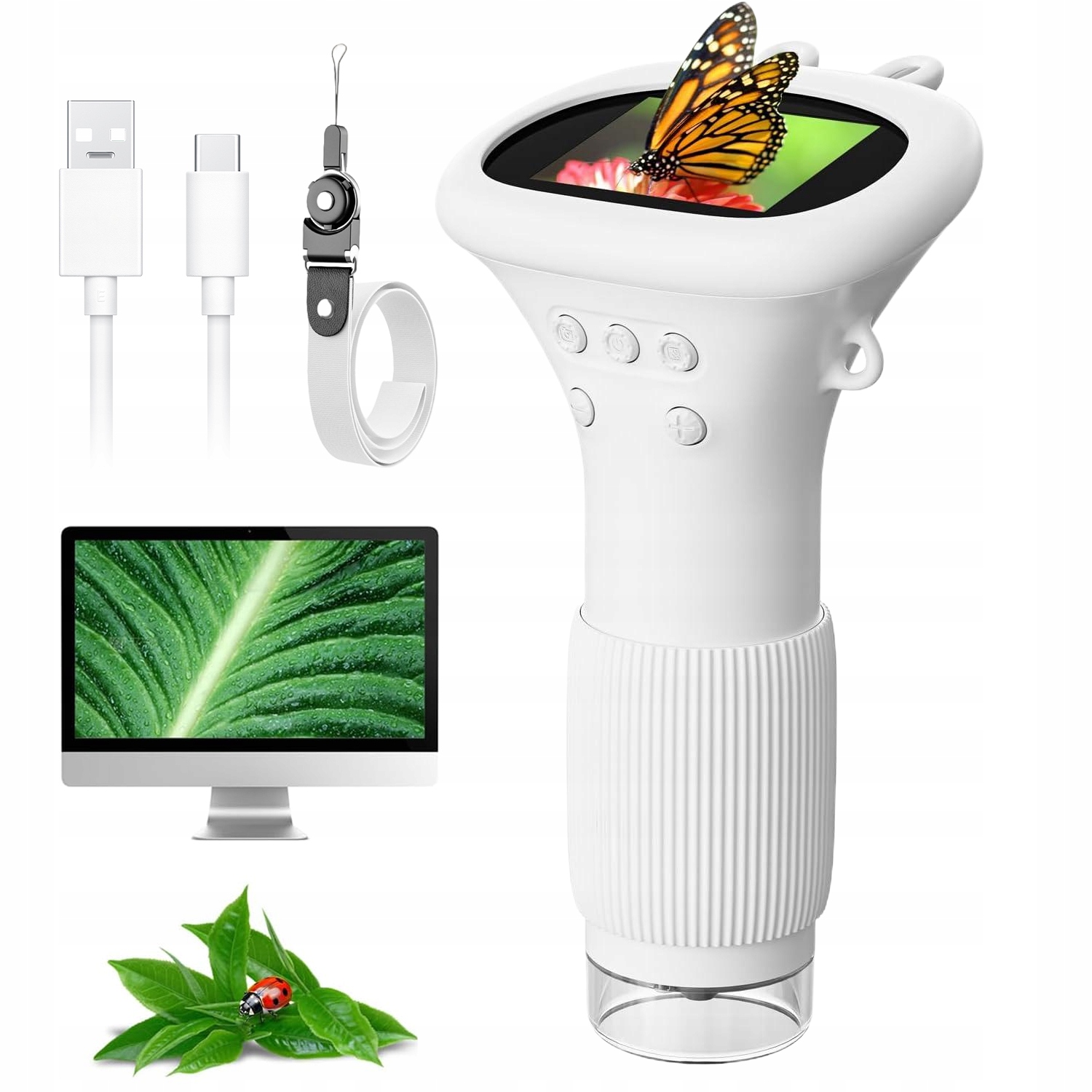 Digitální Mikroskop 2" Displej S 50 CM Vodítkem Pro Vědecké Experimenty