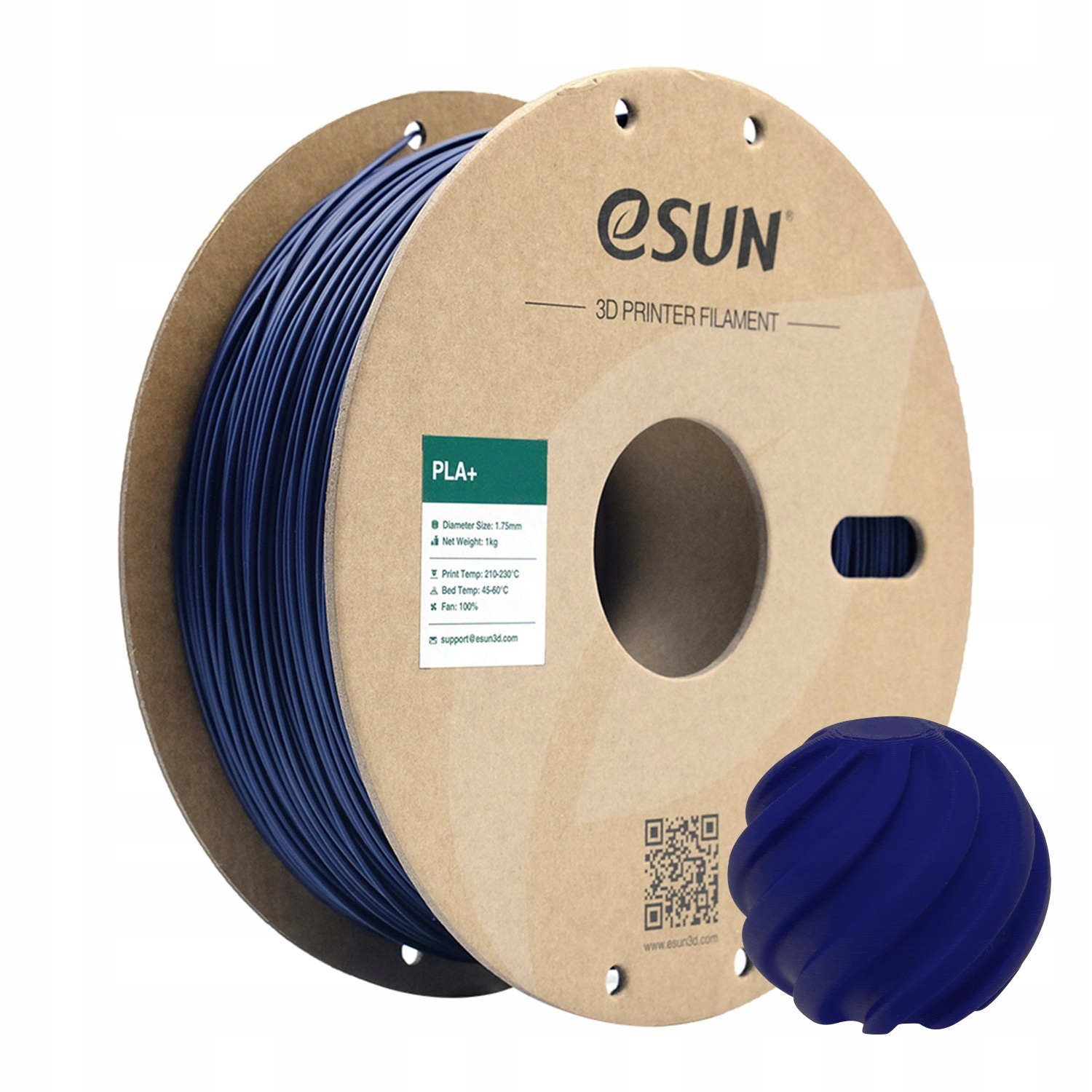 Filament eSun PLA+ PLA PLUS Ciemno Niebieski Dark blue 1000g