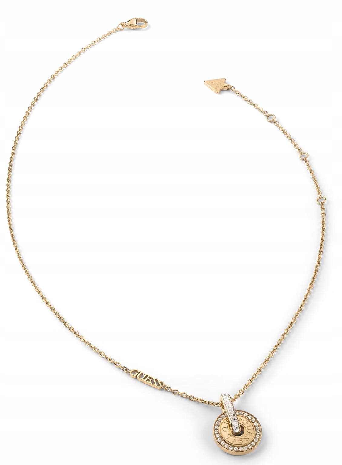 Ocelový Zlatý Náhrdelník Guess Love Guess Křišťály JUBN04077JWYGT/U