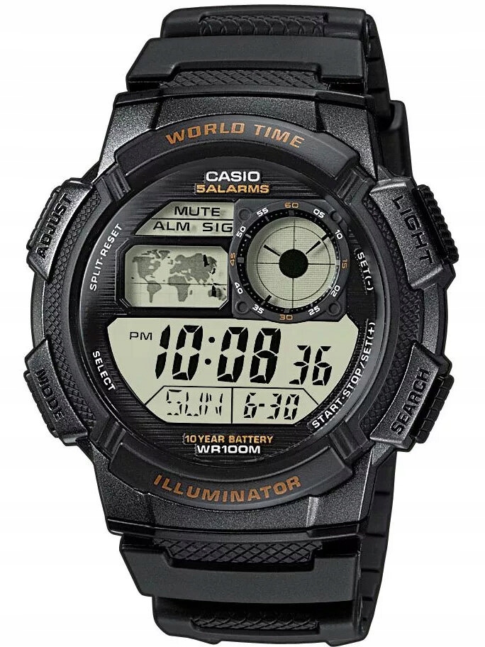 Pánské Hodinky Casio AE-1000W-1AV World Time Box Gravírování