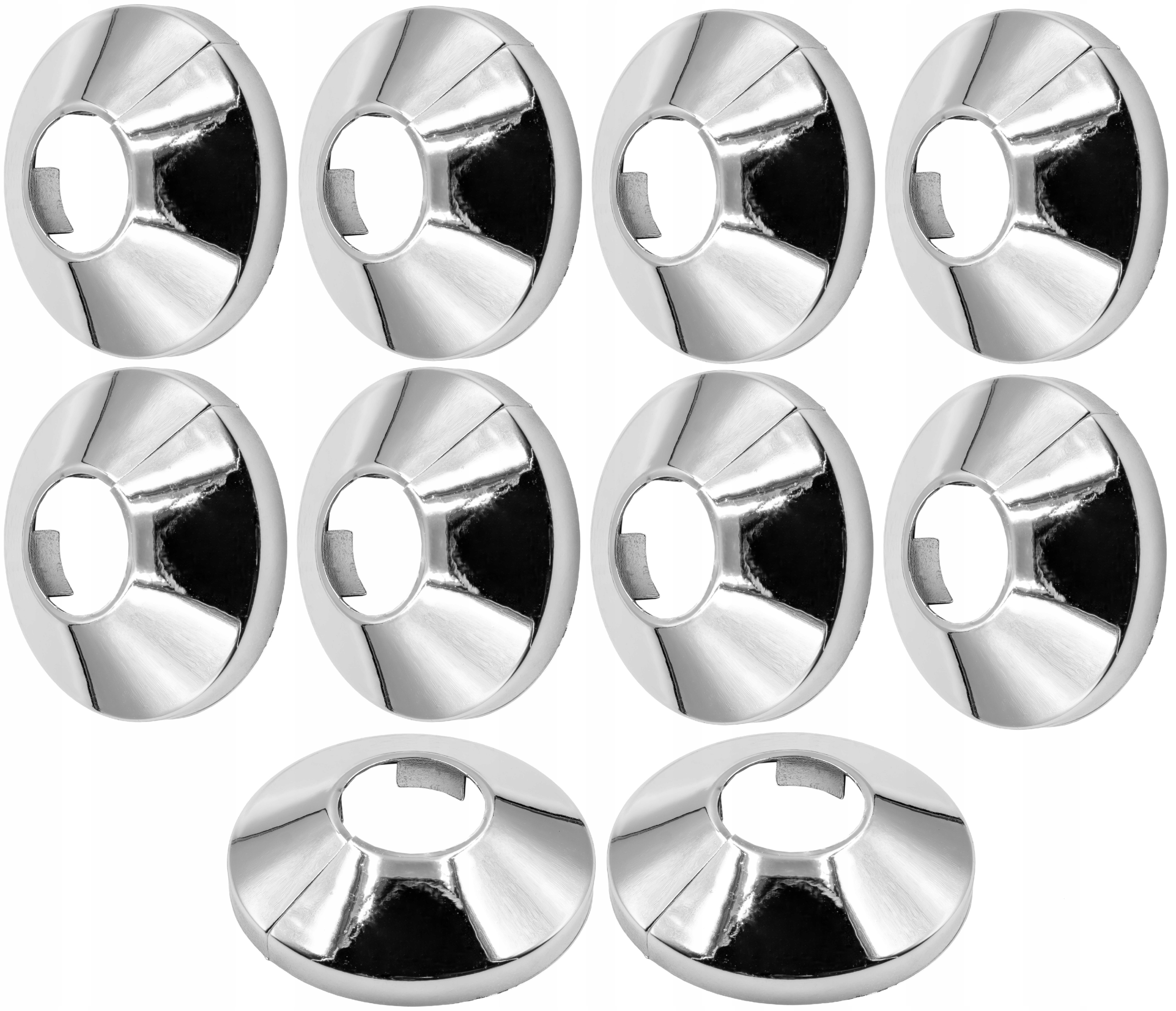 10x ROZETA ROZETKA POJEDYŃCZA CHROM MASKOWNICA RUR 20mm DZIELONA CHROMOWANA