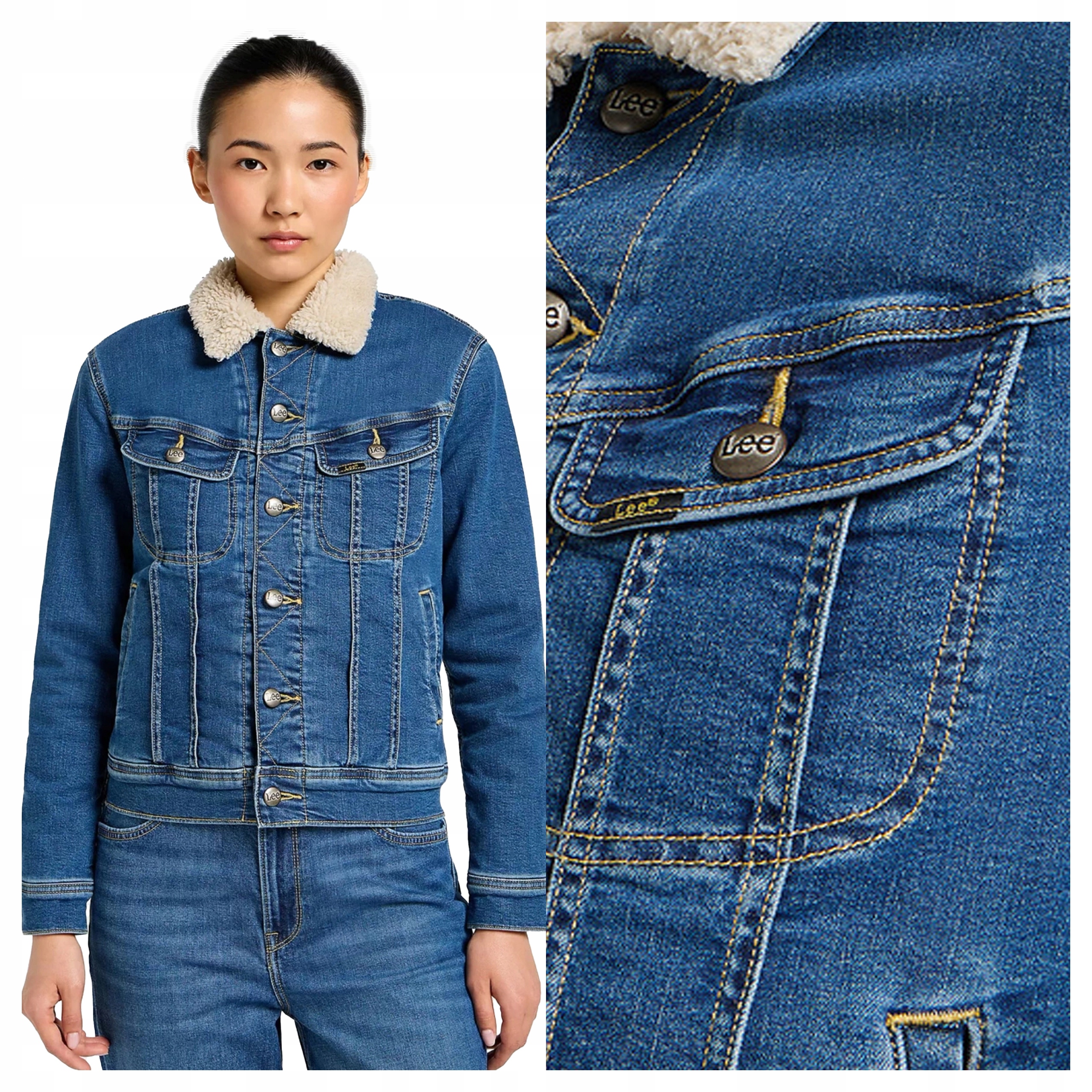 Lee Sherpa Rider Xs Dámská džínová bunda
