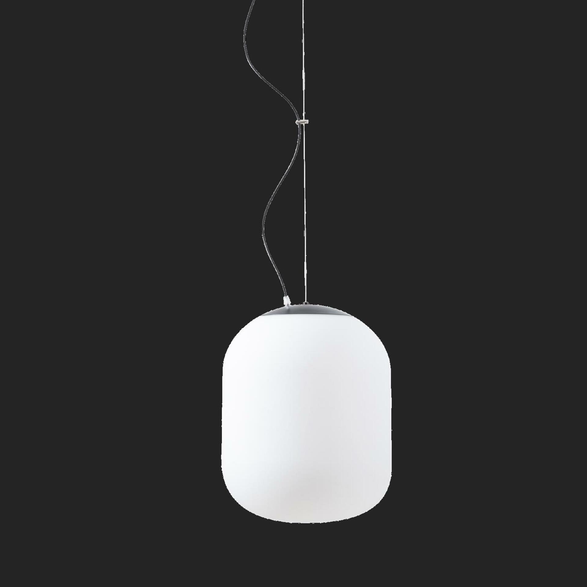 Osmont 62844 Tania L1 Hp závesné sklenené svietidlo čierna biela IP40 4000 K