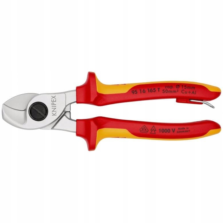 nůžky na stříhání kabelů v izolaci Vde 165 mm Knipex [95 16 165 T]