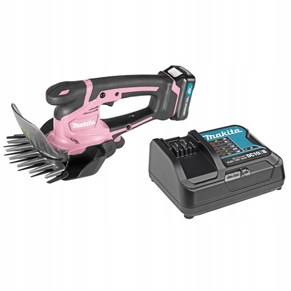 Makita Nůžky Na Trávy A Živý Plot 12V UM600DSAP 1x2,0Ah Růžové
