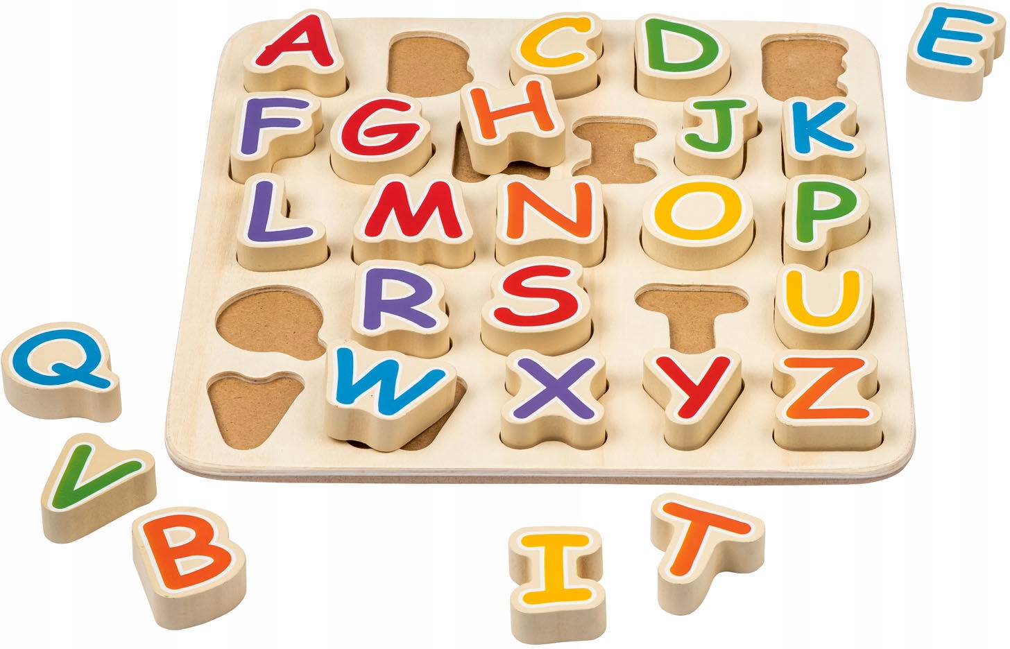 

Puzzle edukacyjne drewniane Literki 18m+