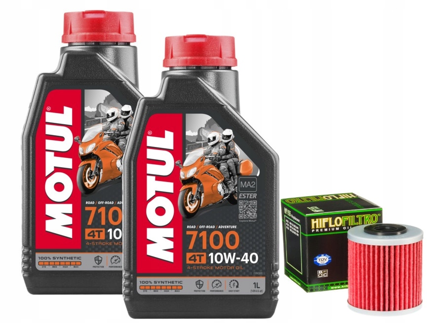 Zestaw Olej Motul 7100 10W40 2L HF155 Ktm Duke 125 11-23