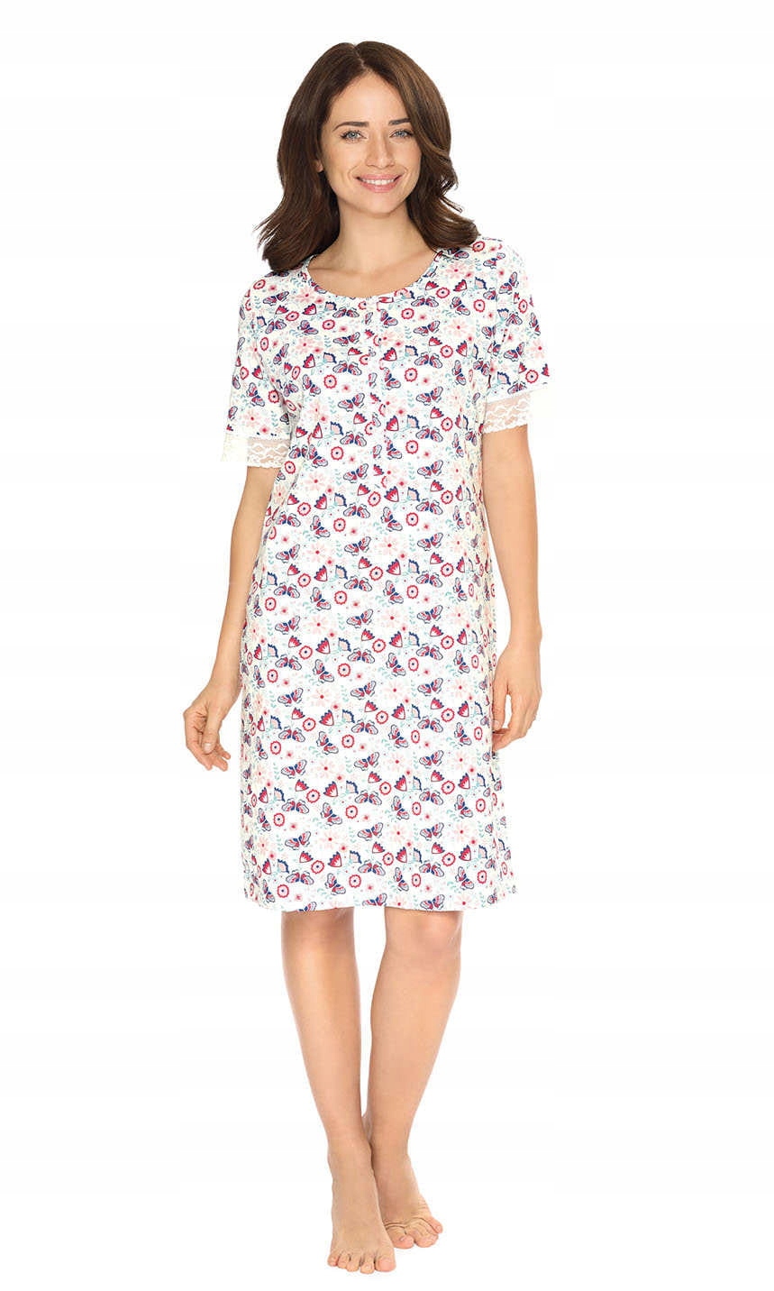 

Koszula noca damska,krótki rękaw,wzór,roz M